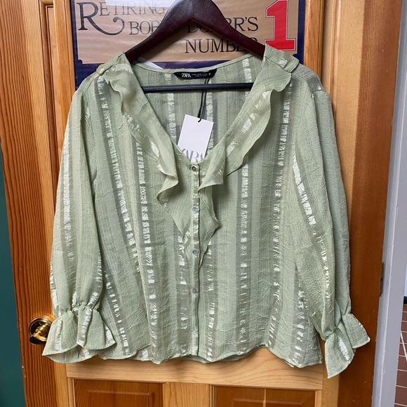 Zara Tops - Zara green top size xl